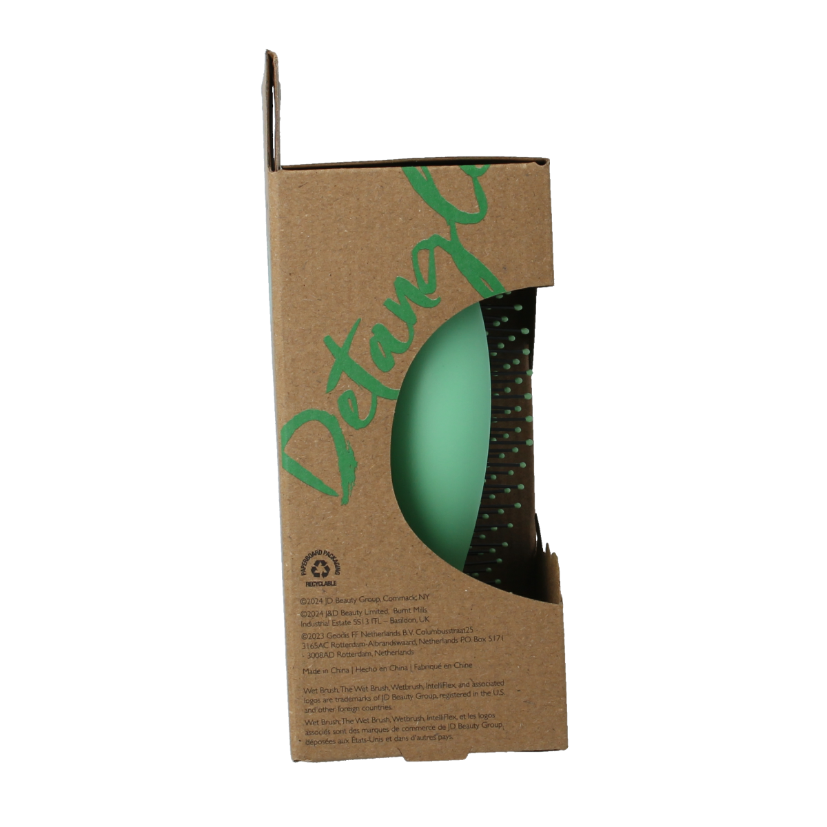 Wet Brush Go green palm detangler green tea tree oil 1.00 Stuks