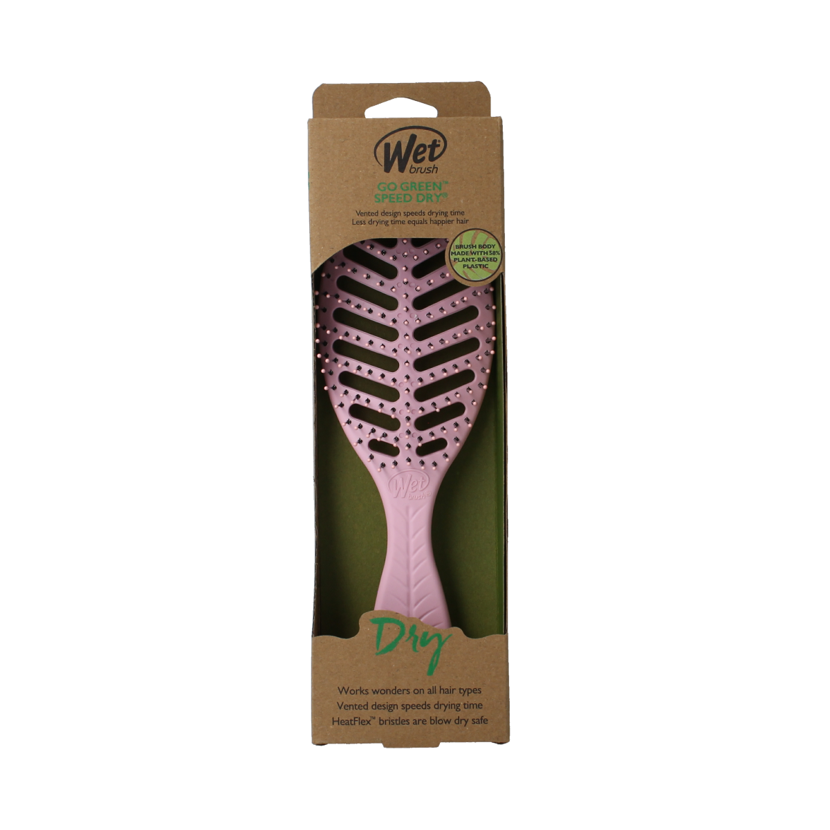 Wet Brush Go green speed dry pink 1.00 Stuks