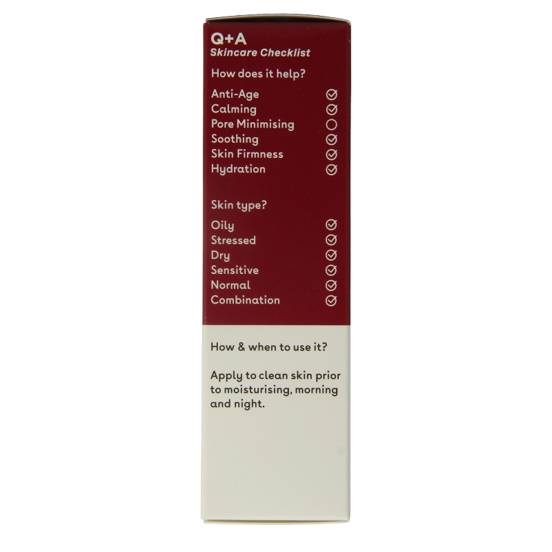 Q+A Hyaluronic acid facial serum  30 Milliliter