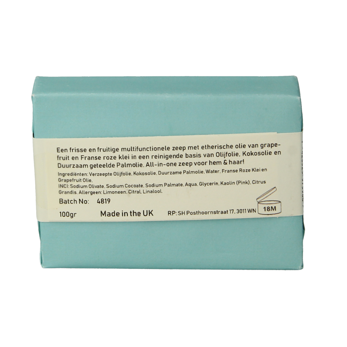 Blokzeep Shaving bar grapefruit 100.00 Gram