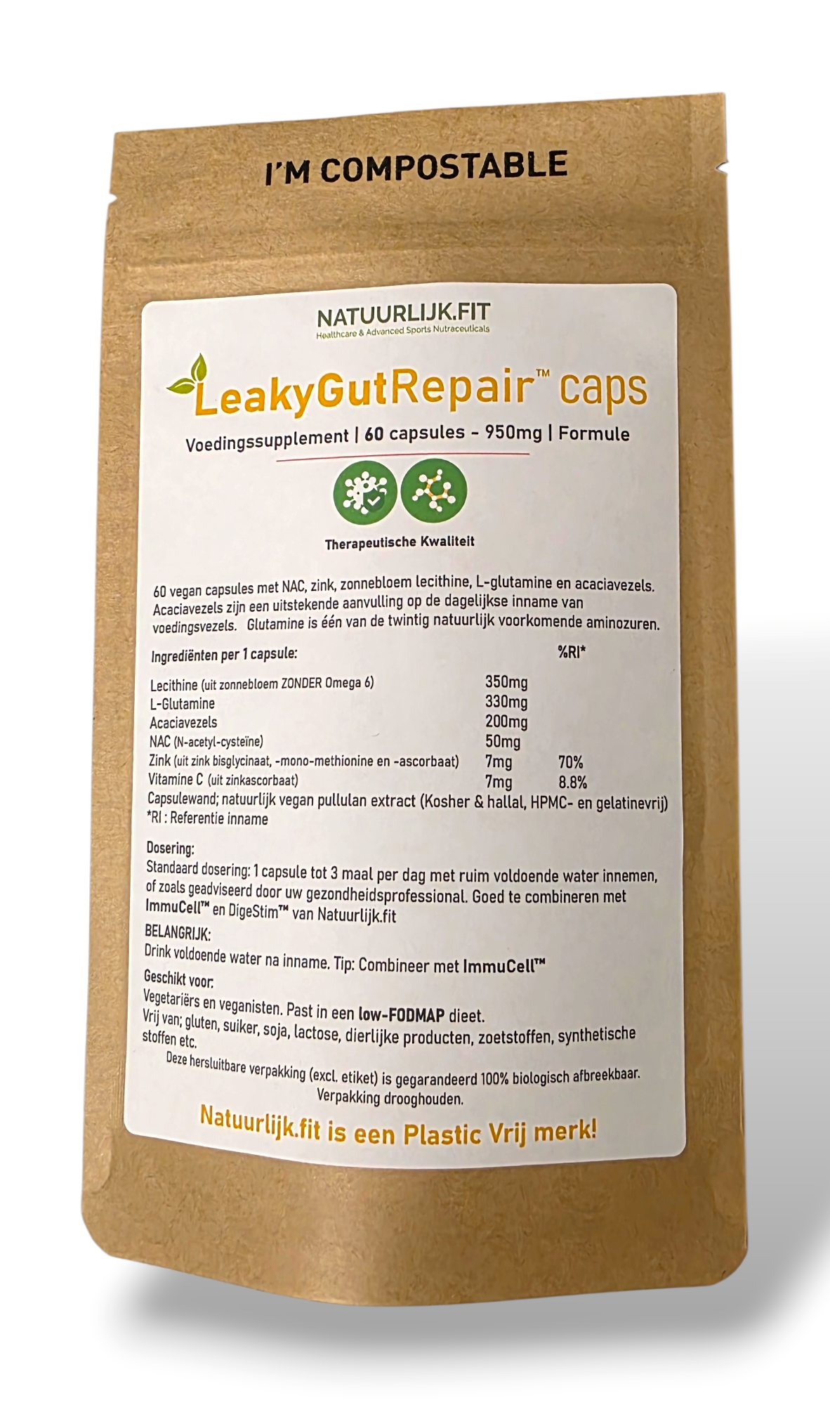 Natuurlijk.fit Leaky gut repair 60.00 Capsules