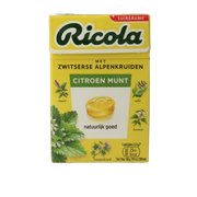 Ricola Citroen munt suikervrij doosje 50.00 Gram