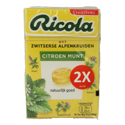 Ricola Citroen munt suikervrij duopak 100.00 Gram