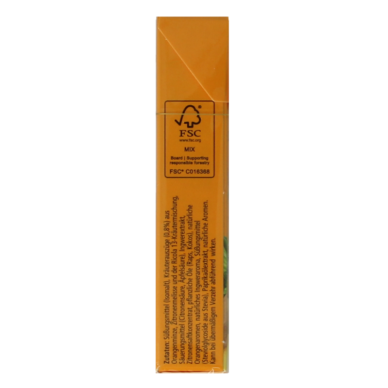 Ricola Gember sinaasappelmunt suikervrij 50 Gram