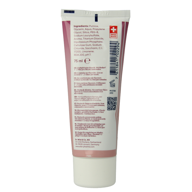 Wild  Depurdent clean & polish whitening tandpasta 75 Milliliter