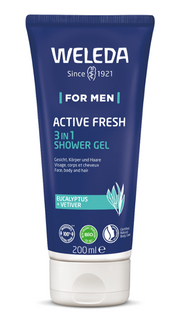 Weleda Men active fresh 3-in-1 douchegel 200.00 Milliliter