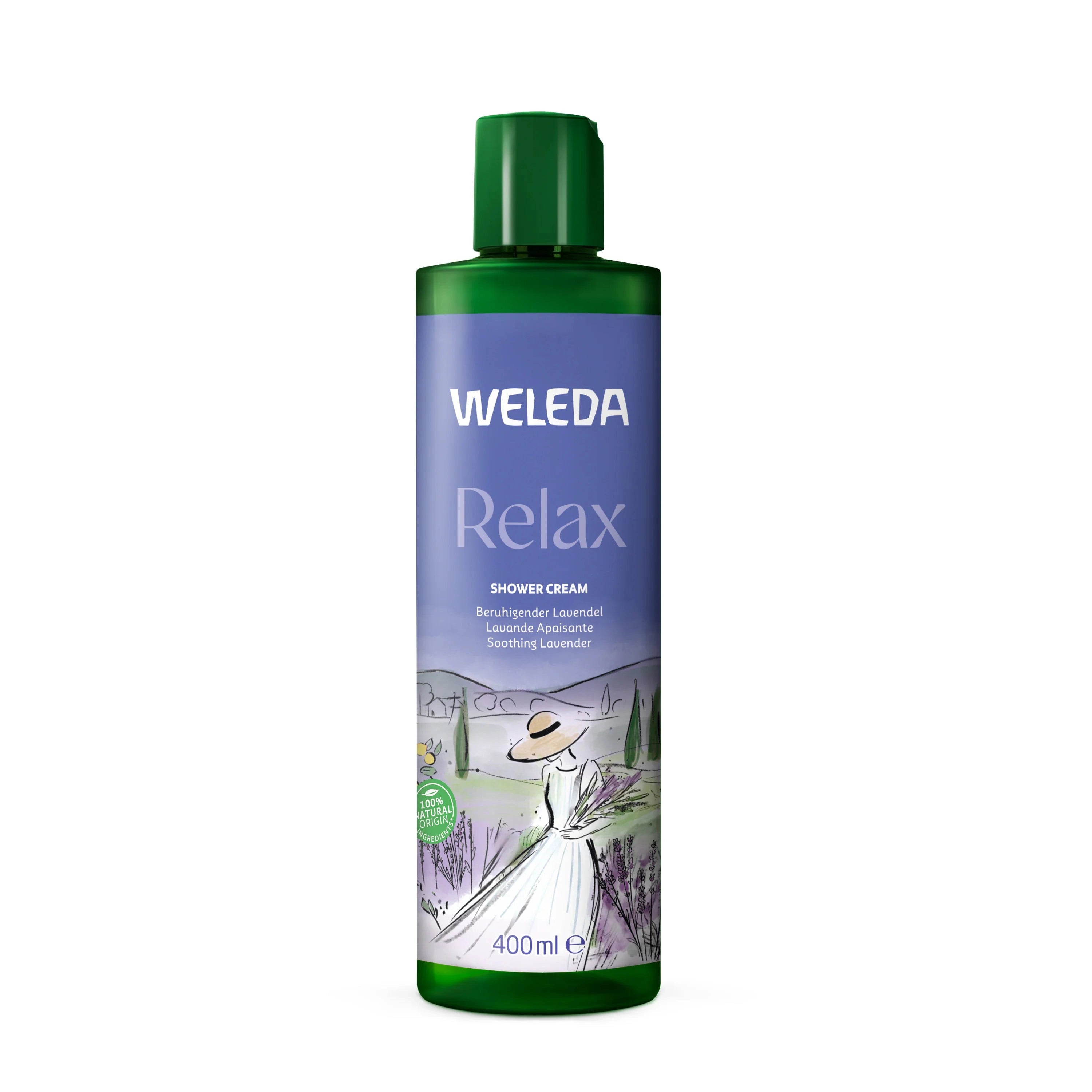 Weleda Relax shower cream lavender organic 400 Milliliter