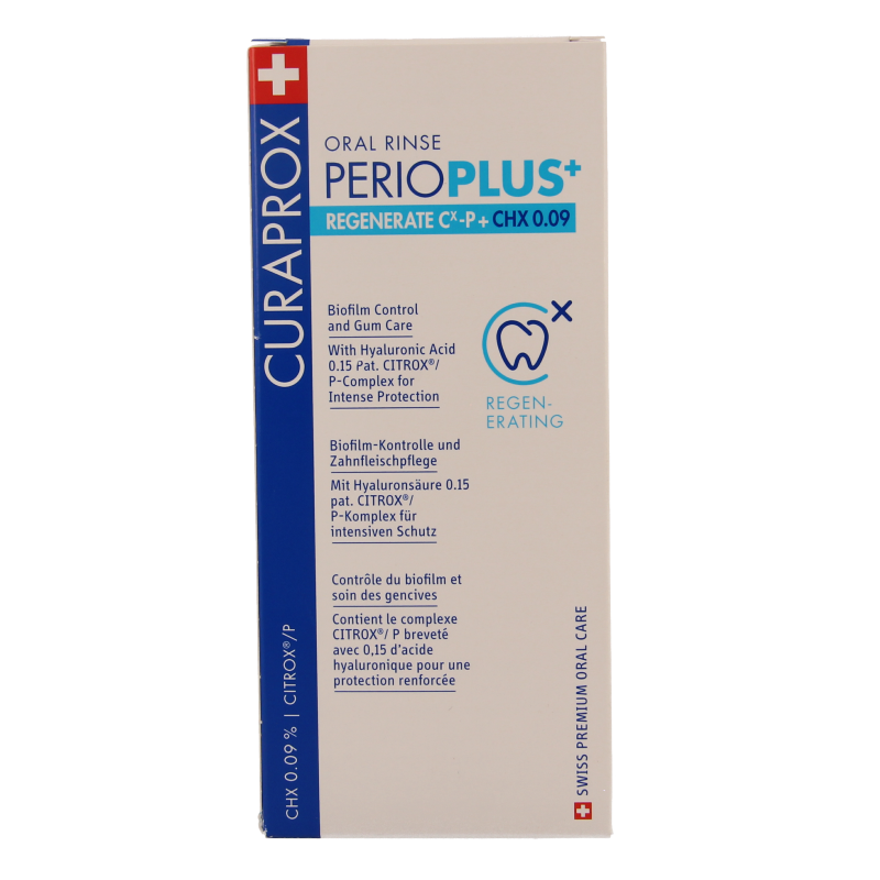 Curaprox Perio plus+ regenerate CHX 0.09 mondspoeling 200 Milliliter