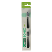 GUM Sonic opzetborstel soft zwart 2.00 Stuks