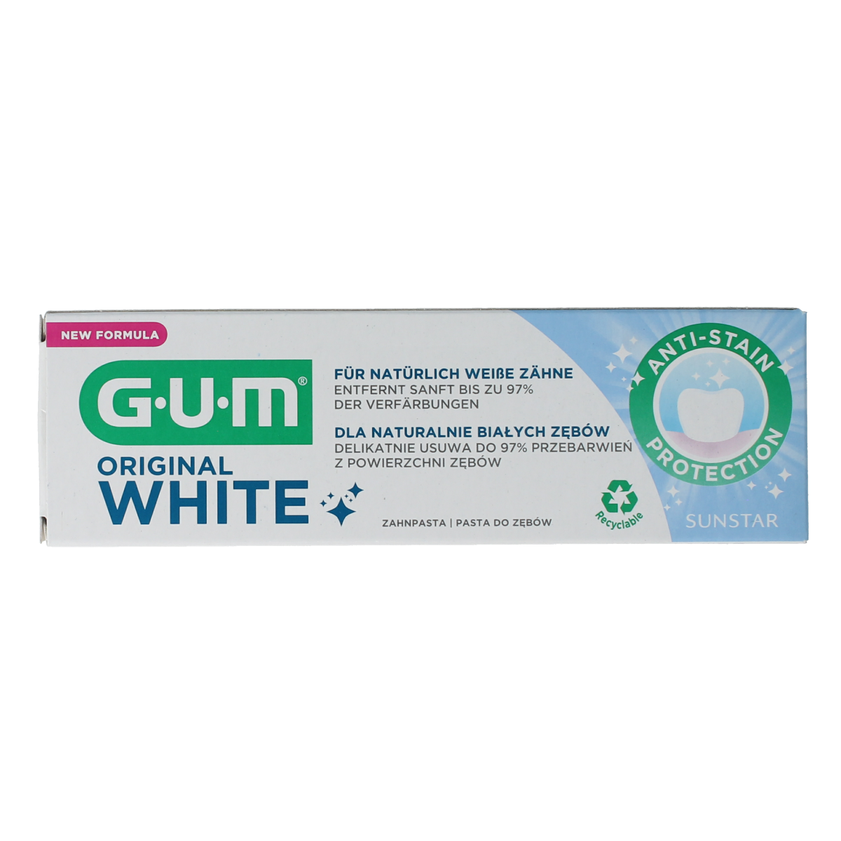 GUM Tandpasta white original 75.00 Milliliter