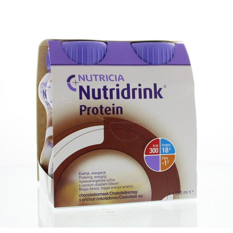 Nutridrink Protein chocolade 200ml 4 Stuks