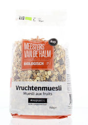 De Halm Muesli vruchten eko bio 750 Gram