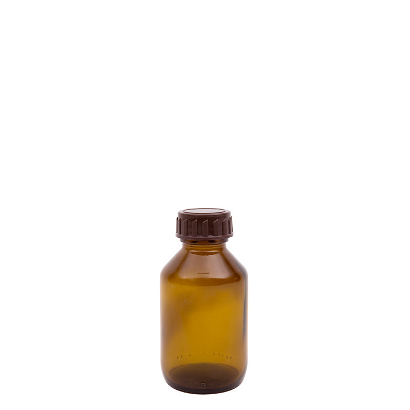 Blockland Medicijnfles bruin gedopt  100ml/28mm 27 Stuks