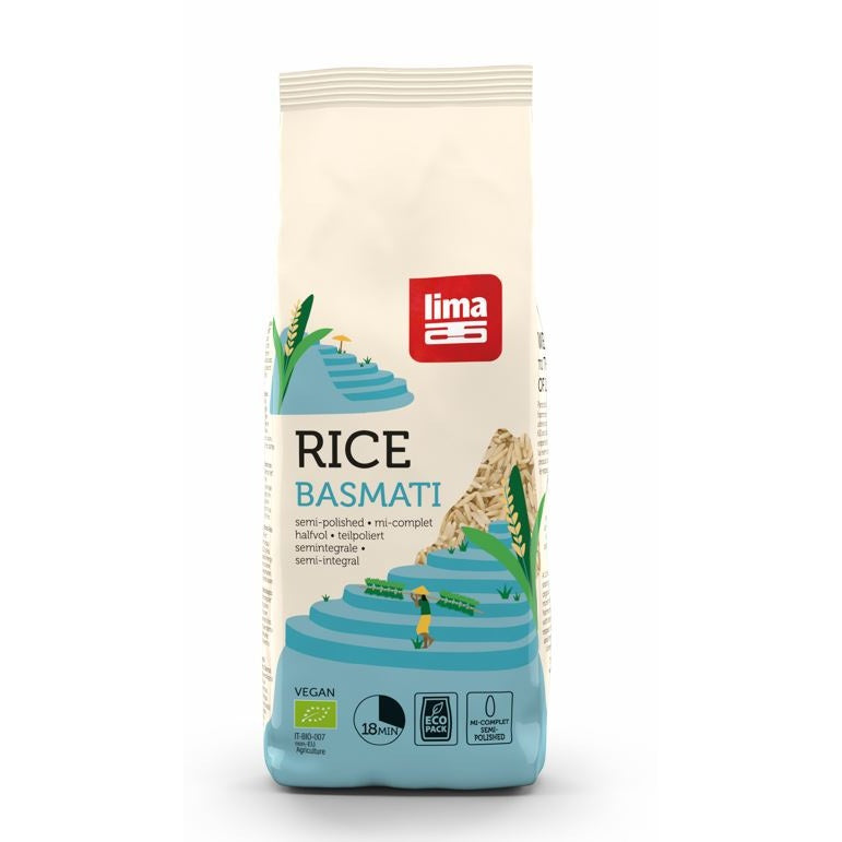 Lima Rijst basmati halfvolkoren bio 500 Gram