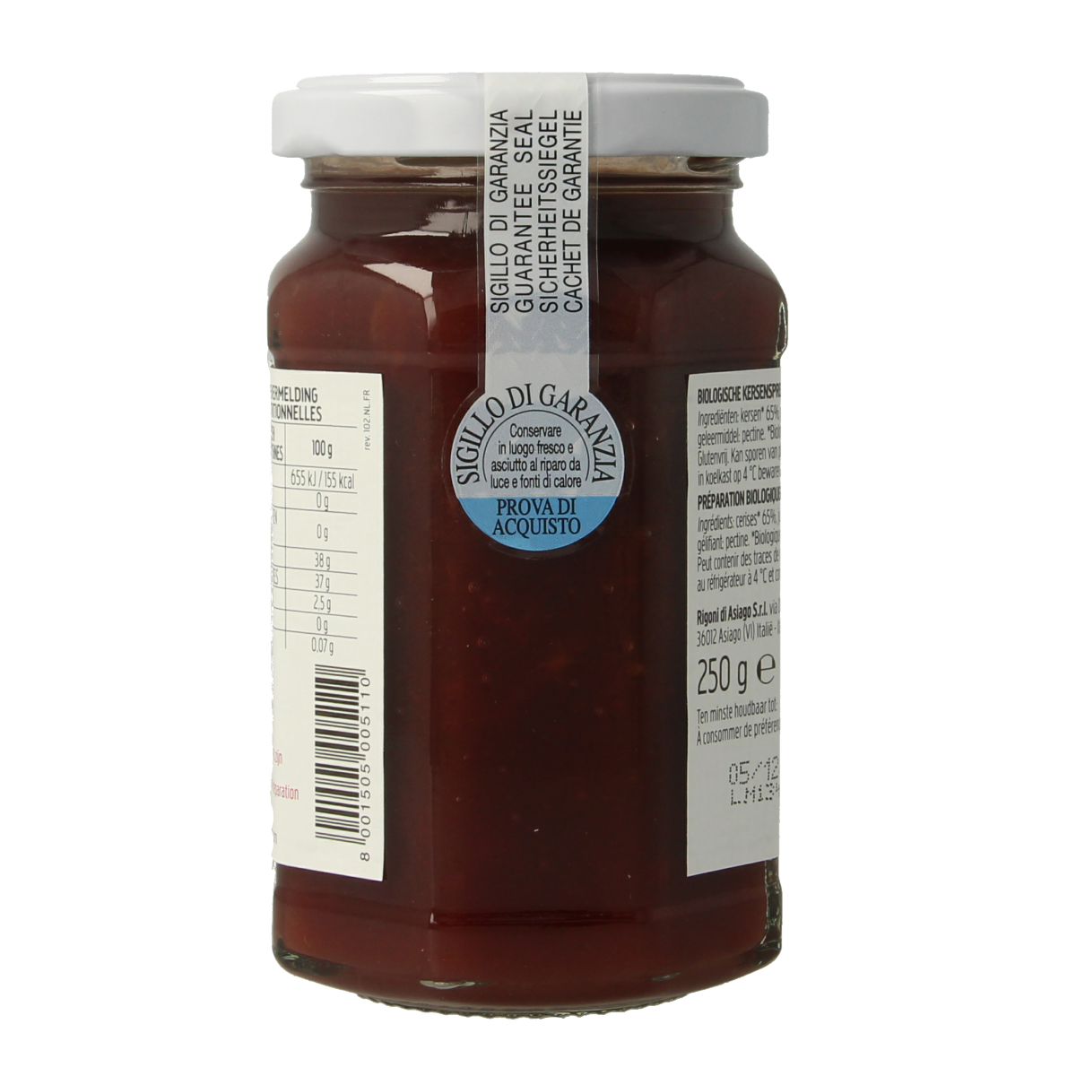 Fiordifrutta Kersenjam bio 250.00 Gram