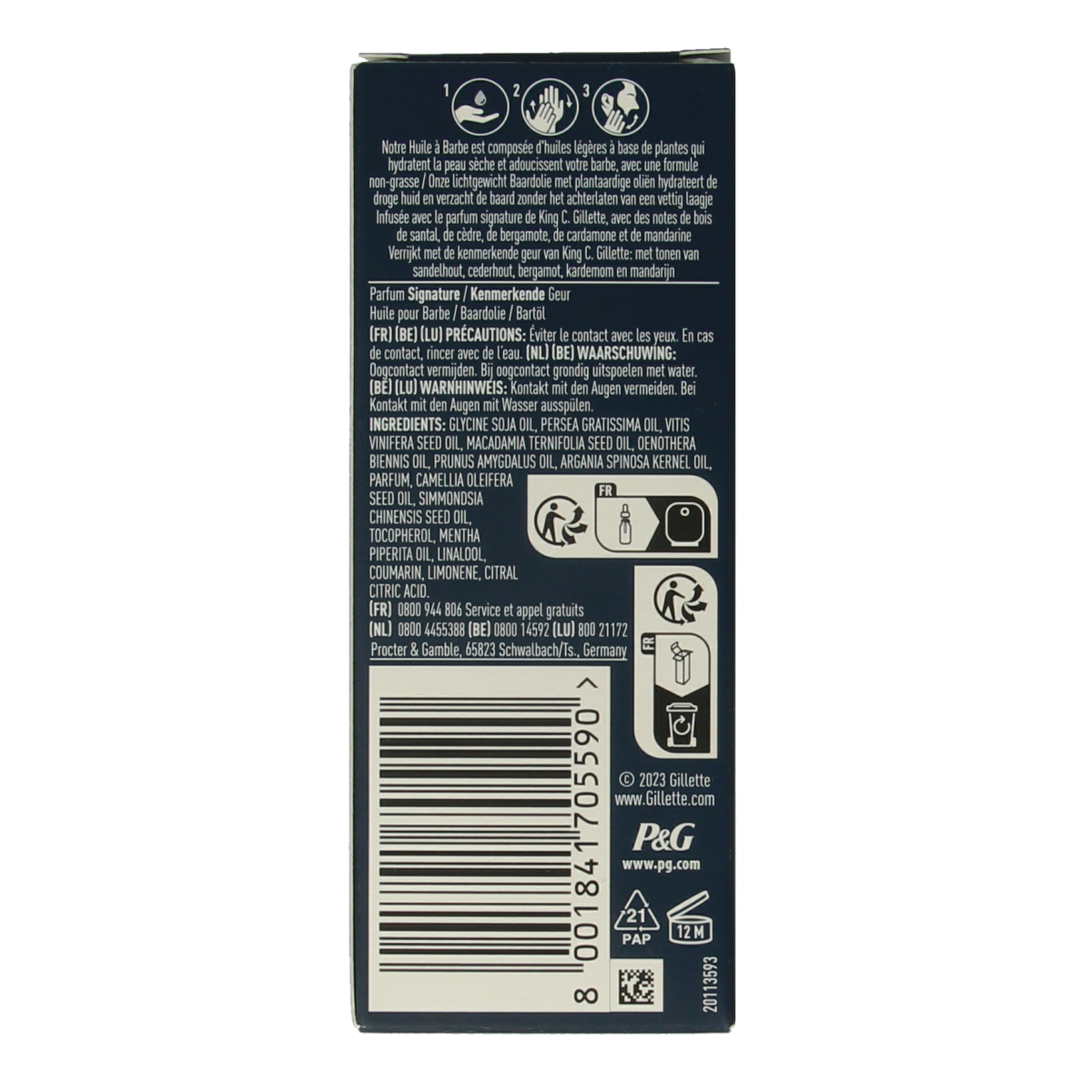 Gillette King c beard oil 30.00 Milliliter