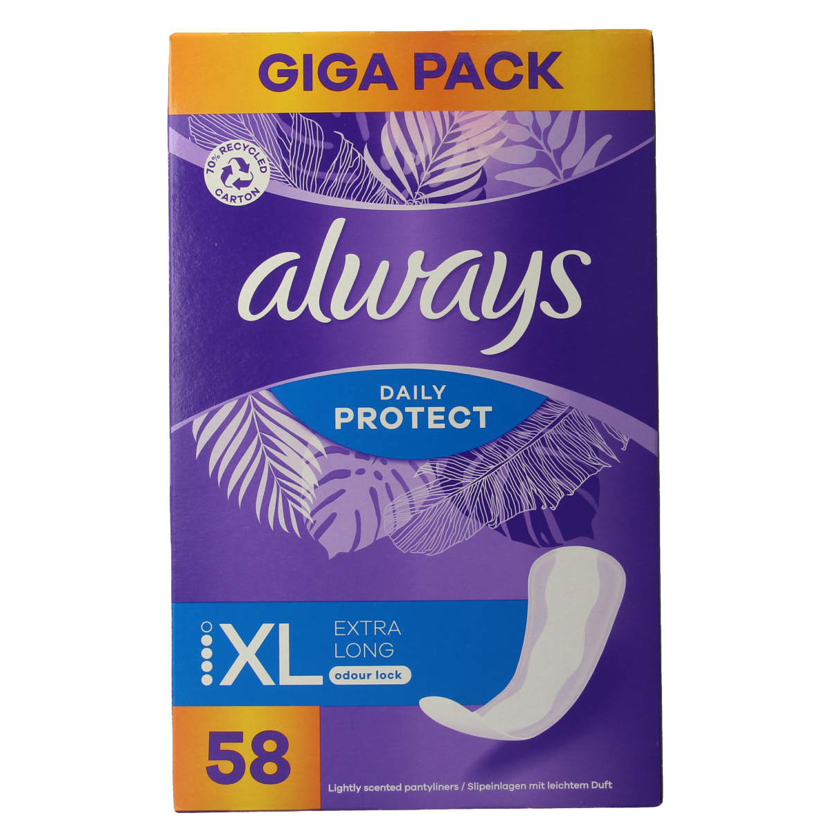 Always Inlegkruisjes daily protection extra long 58.00 Stuks