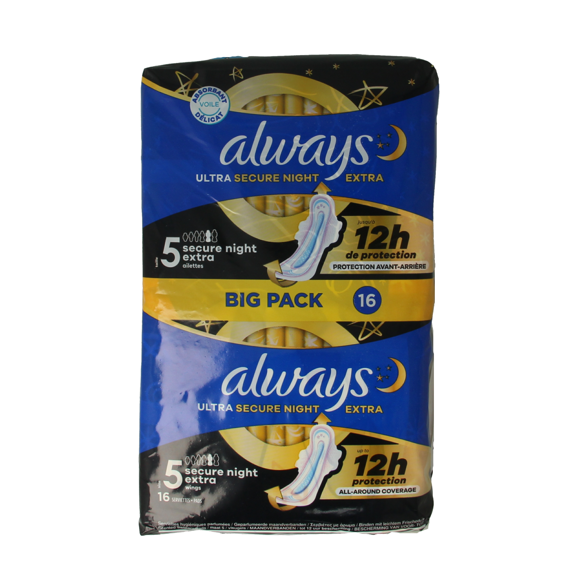 Always Maandverband ultra secure night 16.00 Stuks