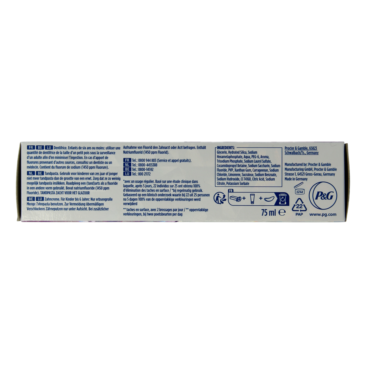 Oral B Tandpasta 3D white luxe perfection 75.00 Milliliter