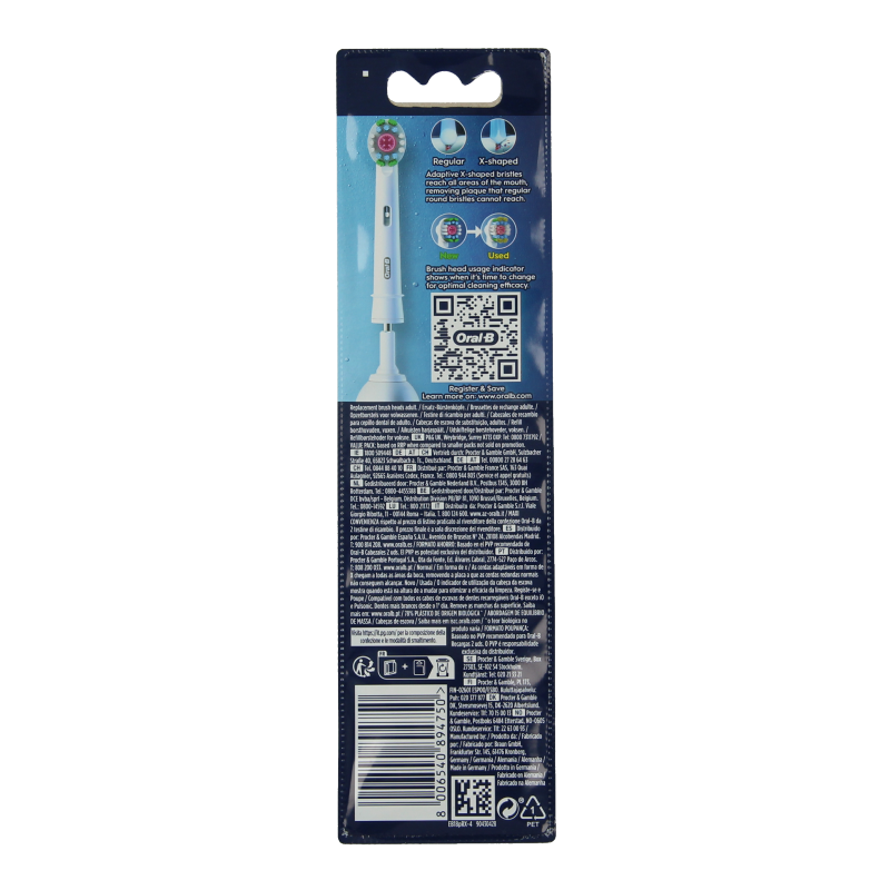 Oral B Opzetborstel 3D white 4 Stuks
