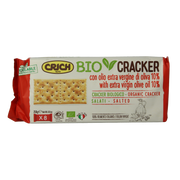 Crich Crackers olijfolie met zout rood bio 250.00 Gram