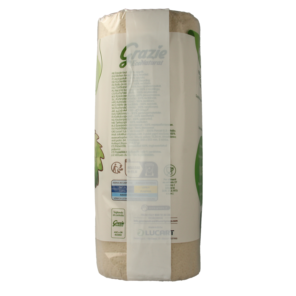 Grazie Natural Keukenrol 3-laags 3.00 Stuks