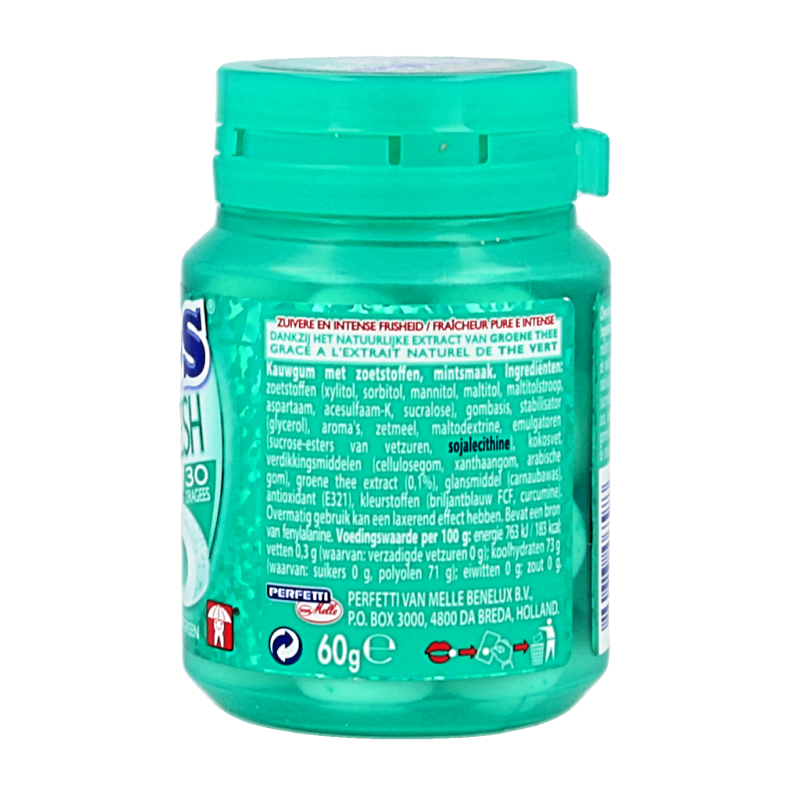 Mentos Gum pure wintergreen pot 30 Stuks