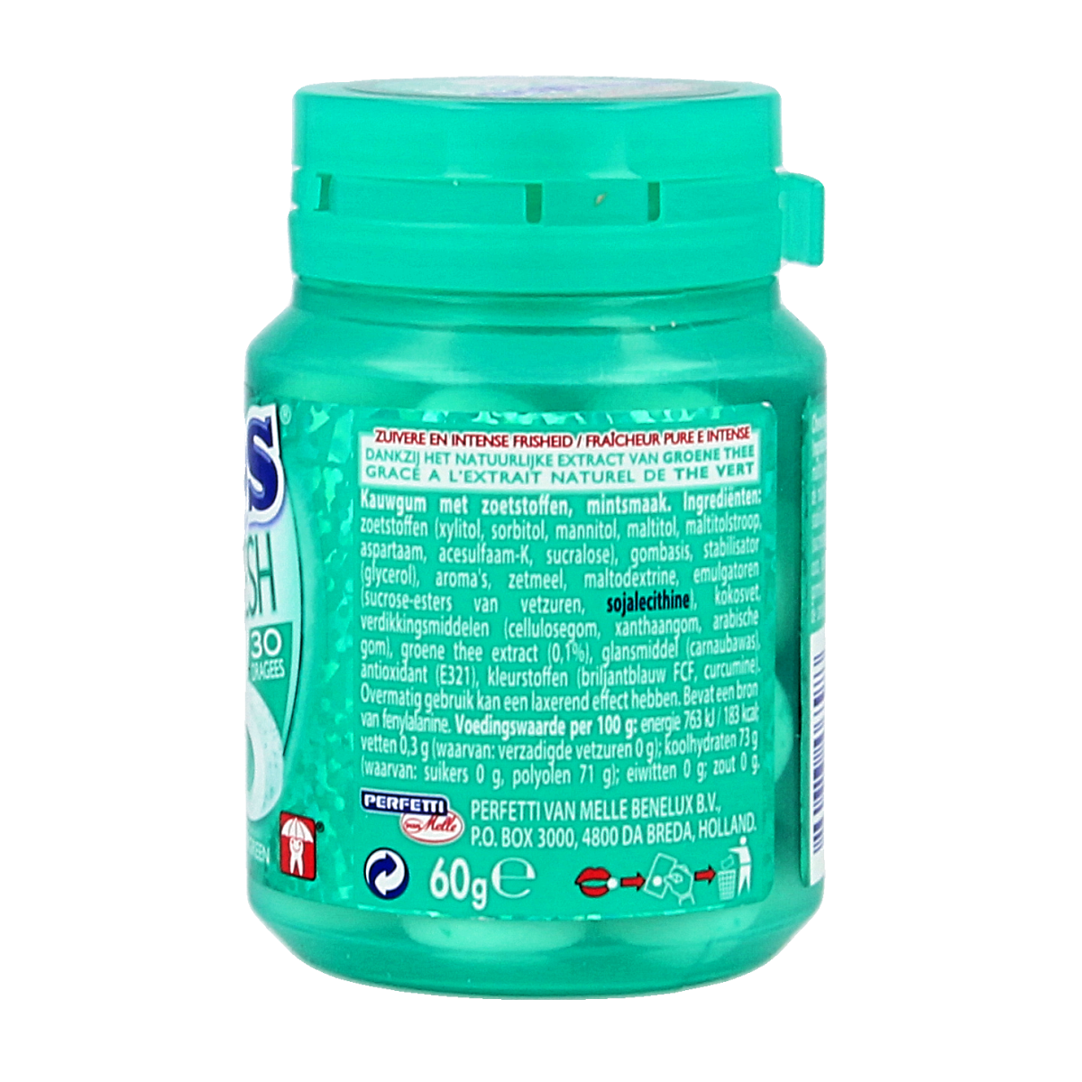 Mentos Gum pure wintergreen pot 30.00 Stuks