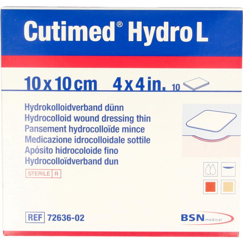 Cutimed Hydro L 10 x 10cm 10 Stuks