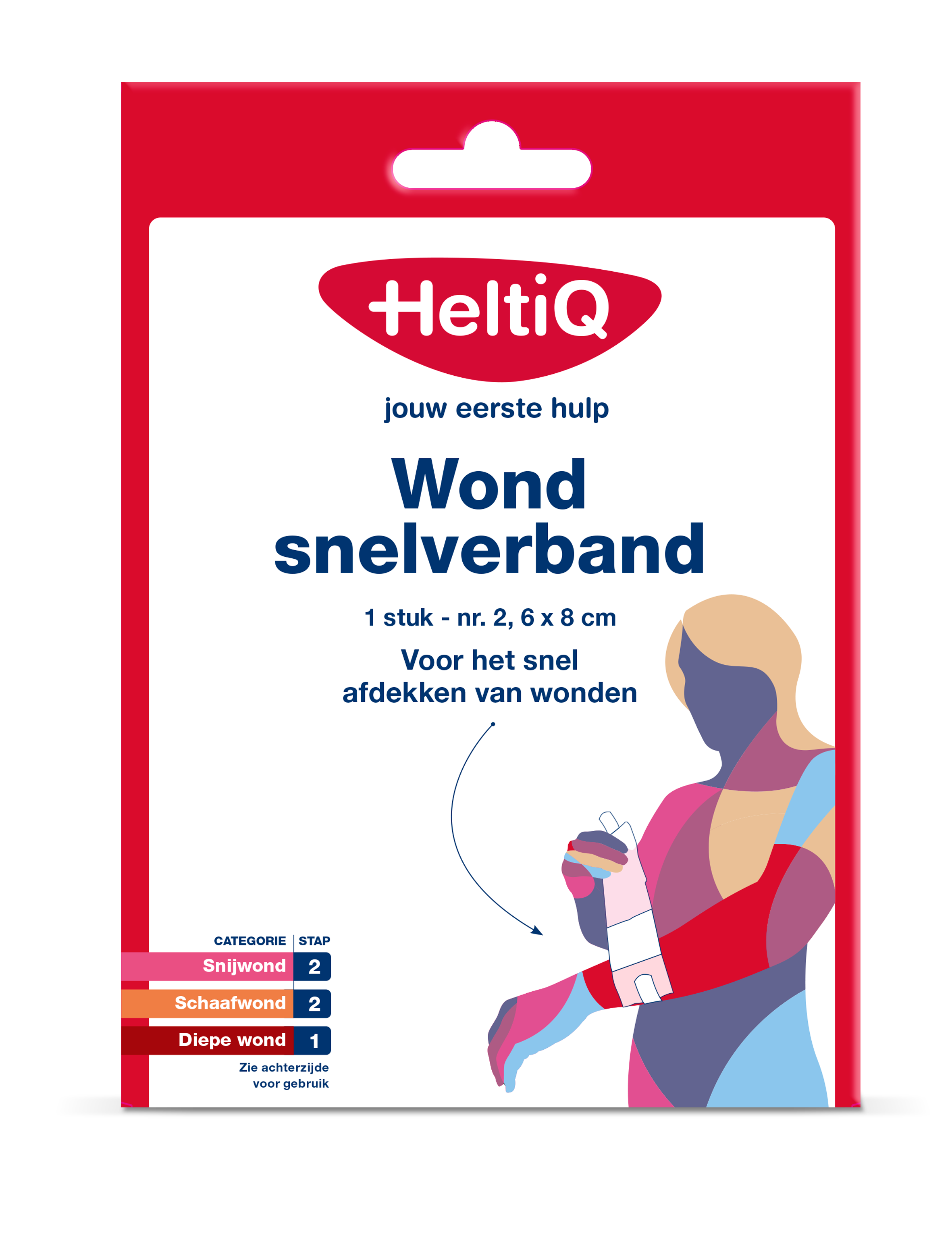 Heltiq Wondsnelverband nr. 2 6 x 8 cm 1.00 Stuks