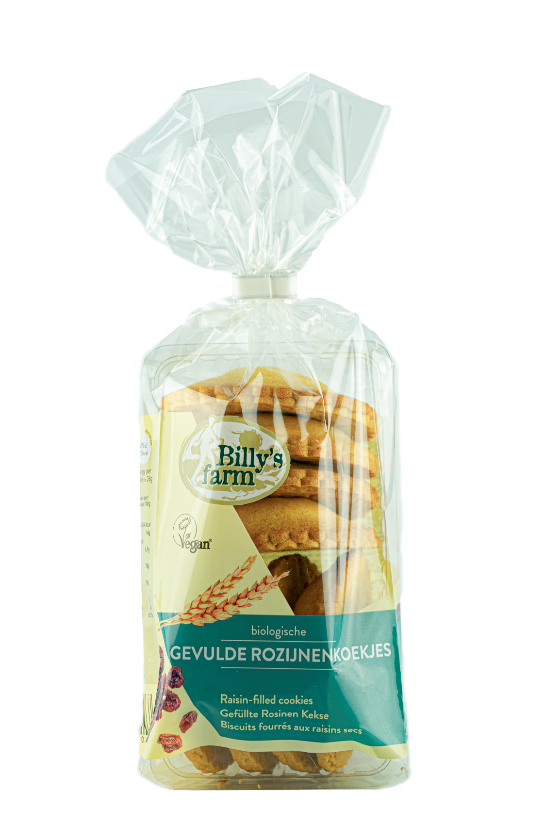 Billy's Farm Rozijnenkoekjes gevuld bio 200.00 Gram