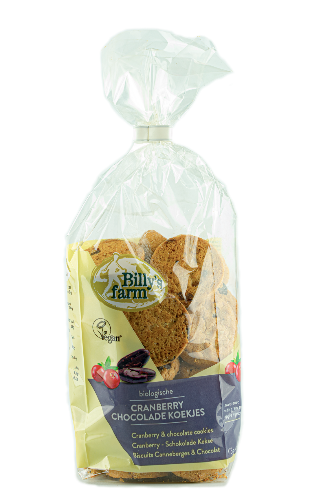 Billy's Farm Cranberry choco cookies bio 175.00 Gram