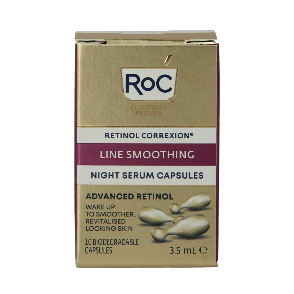 ROC Retinol correxion line smoothing night serum 10.00 Capsules