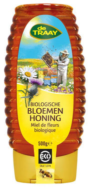 de Traay Bloemenhoning vloeibaar knijpfles bio 500.00 Gram