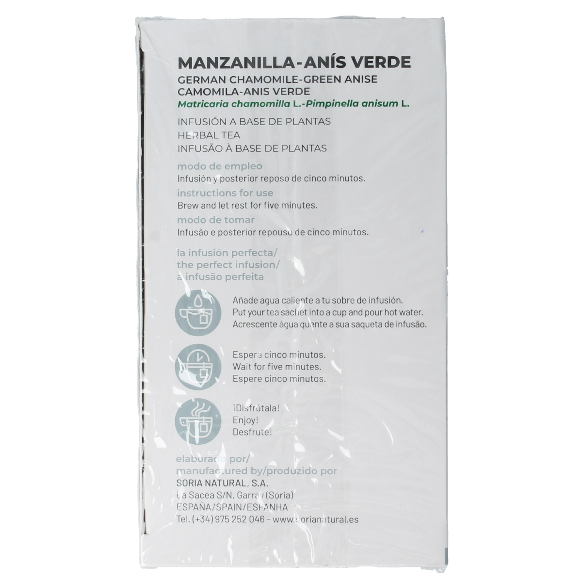 Soria Natural Manzanilla anis infusie 20.00 Zakjes
