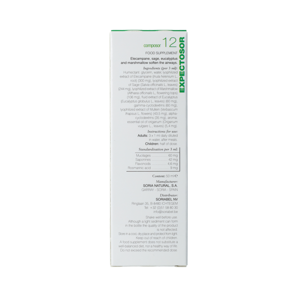 Soria Natural Composor 12 expectosor XXI 50.00 Milliliter