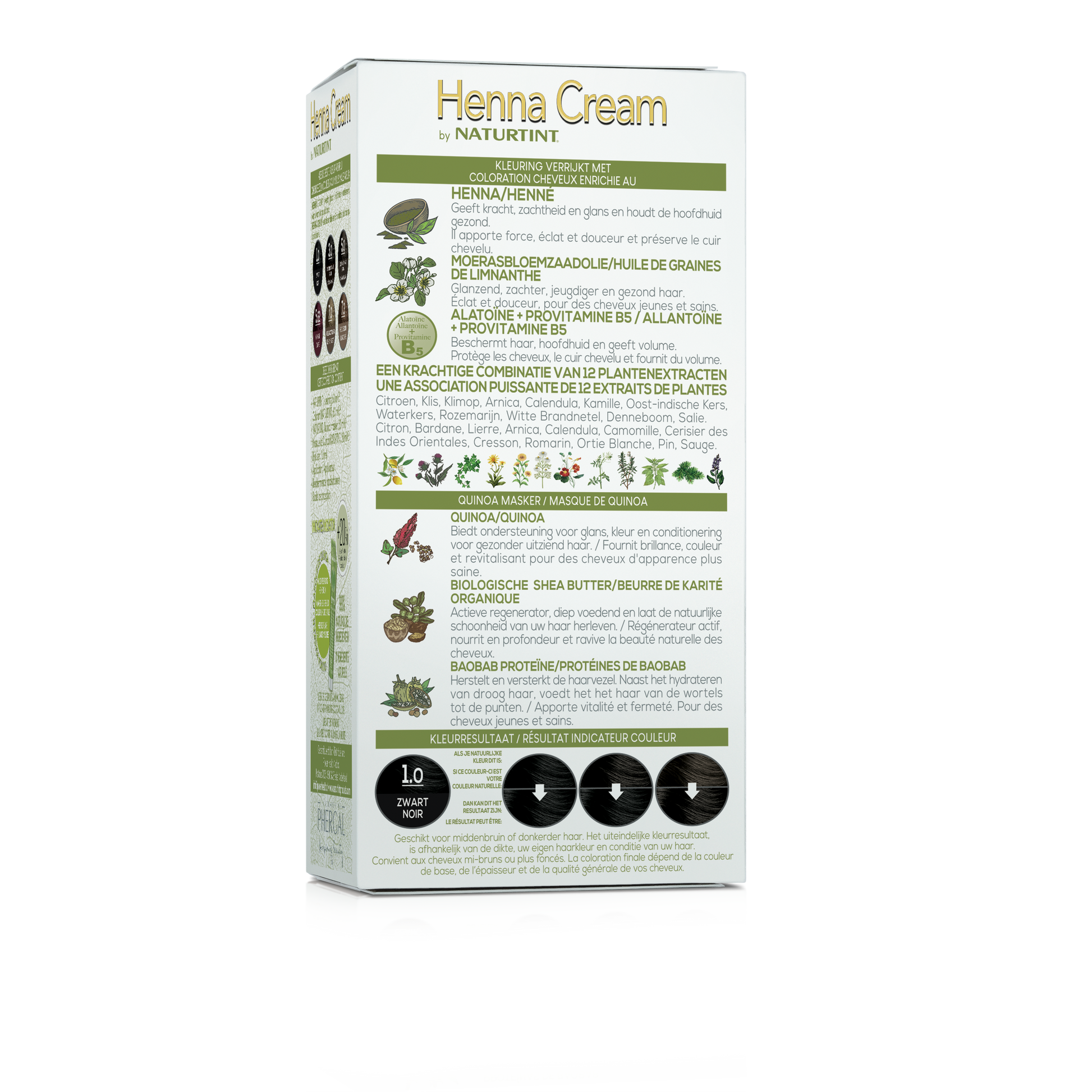 Naturtint Henna cream 1.0 zwart 110.00 Milliliter