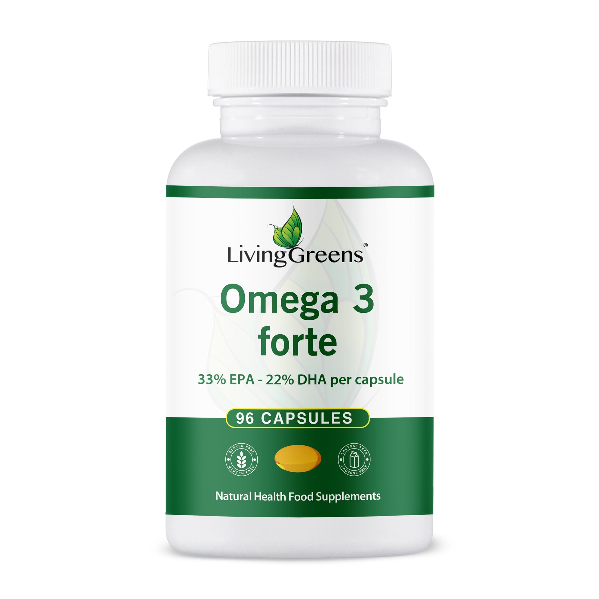 Livinggreens Omega 3 visolie forte 96.00 Capsules