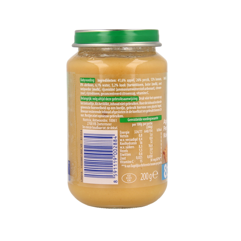 Olvarit Appel perzik koek 8M52 200 Gram