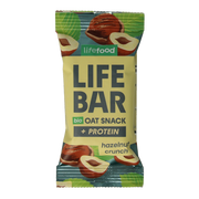 Lifefood Lifebar oatsnack proteine hazelnoot crunch bio 40.00 Gram