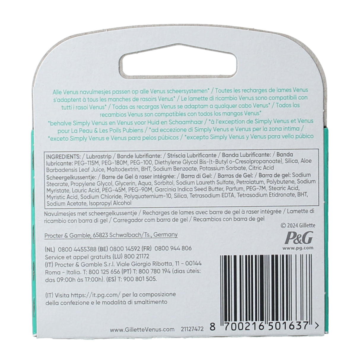 Gillette Comfortglide sensitive mesjes 3.00 Stuks