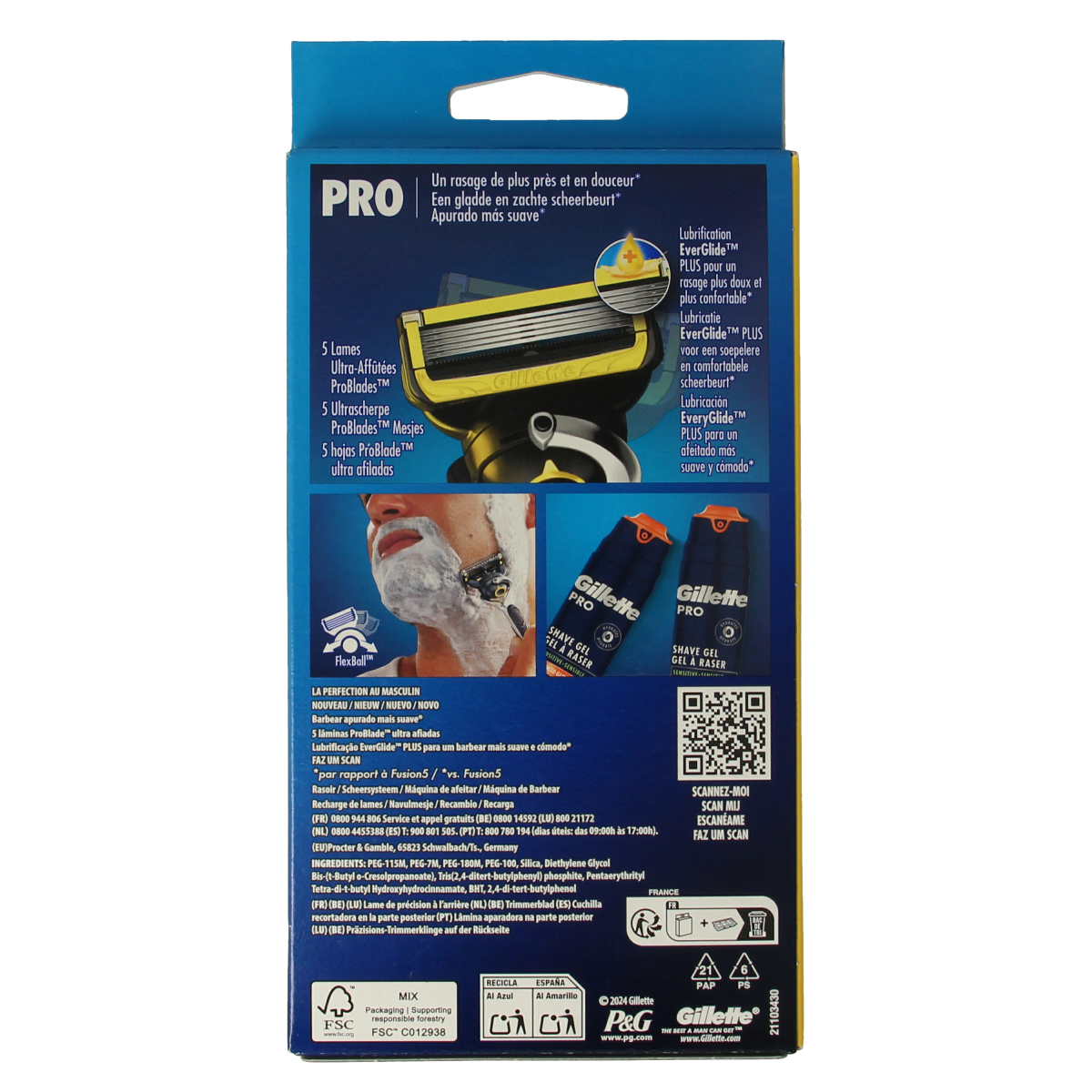 Gillette Proshield yellow razor 2.00 Stuks