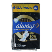Always Ultra pads secure night  giga pack 22.00 Stuks