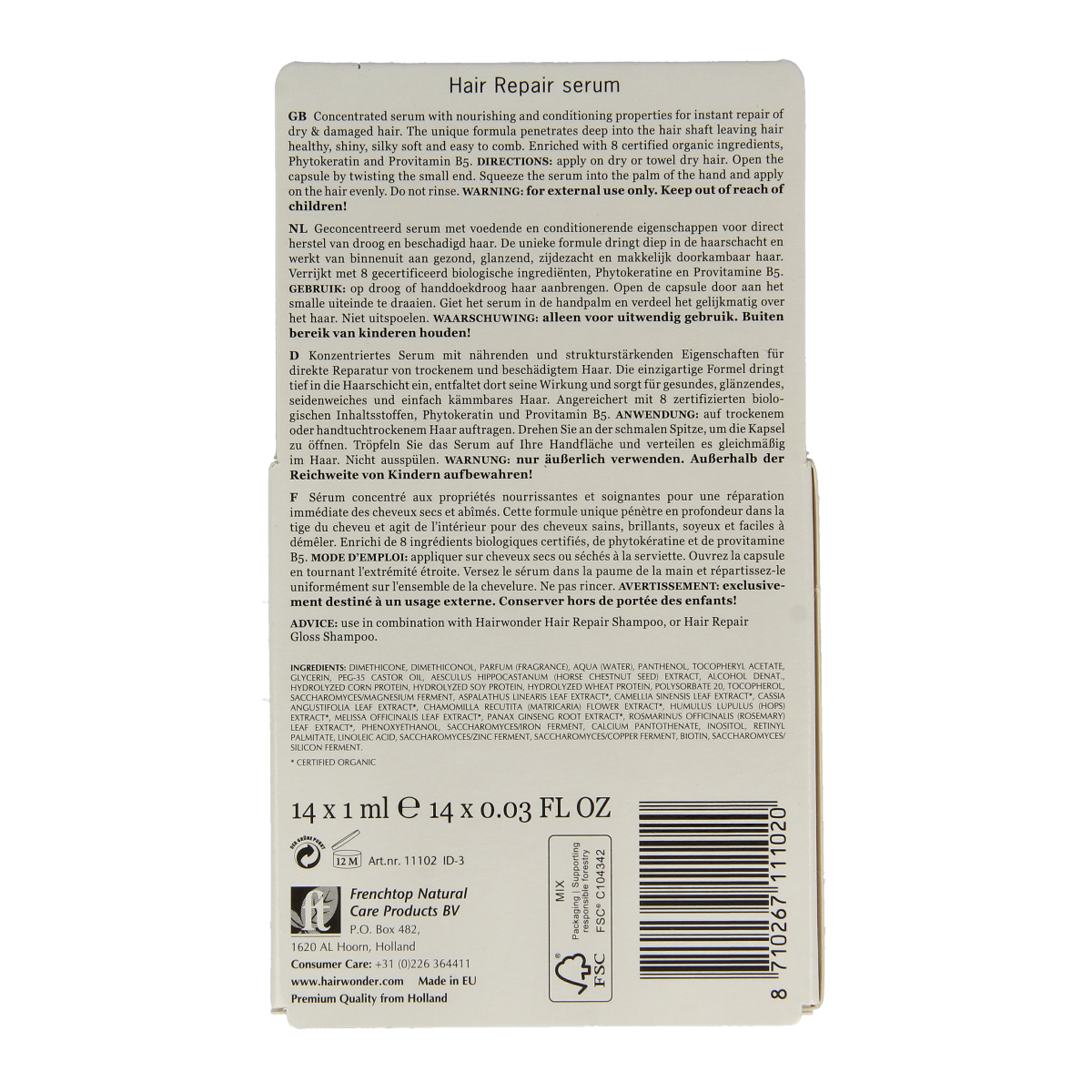 Hairwonder Hair repair serum capsules 14.00 Capsules