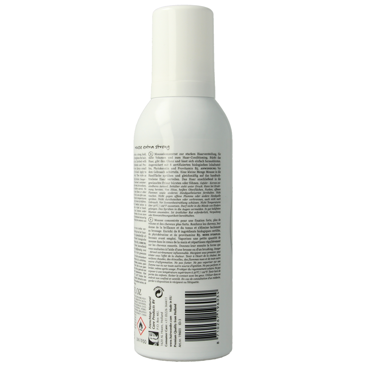 Hairwonder Botanical styling mousse extra strong 200.00 Milliliter