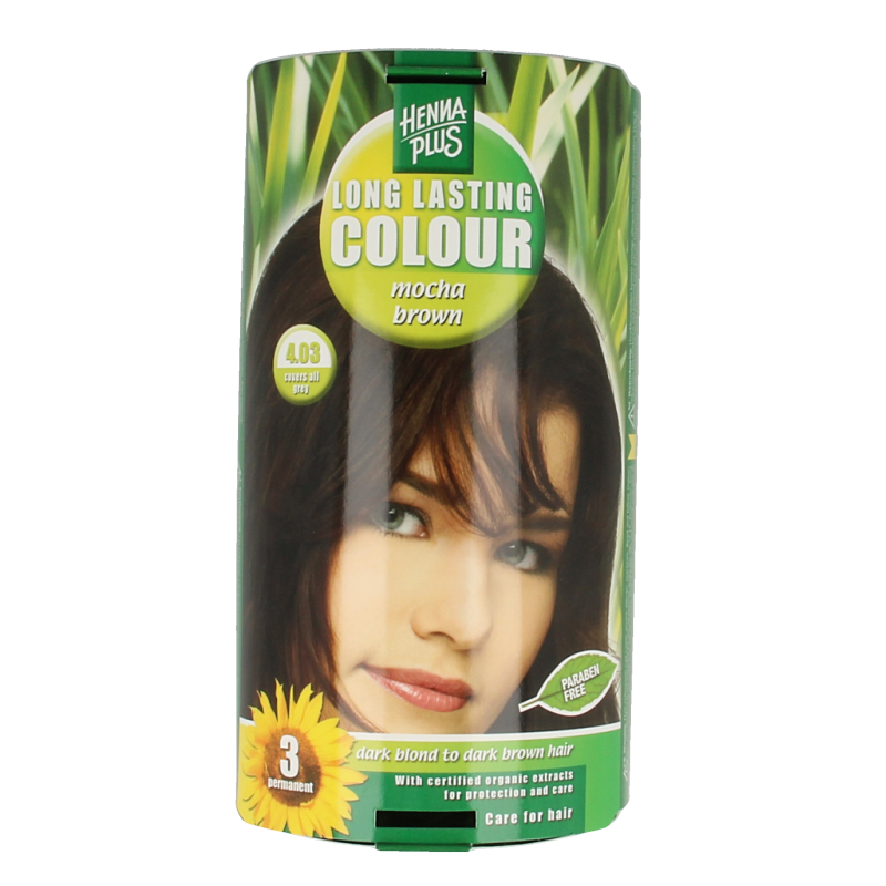 Henna Plus Long lasting colour 4.03 mocha brown 100 Milliliter
