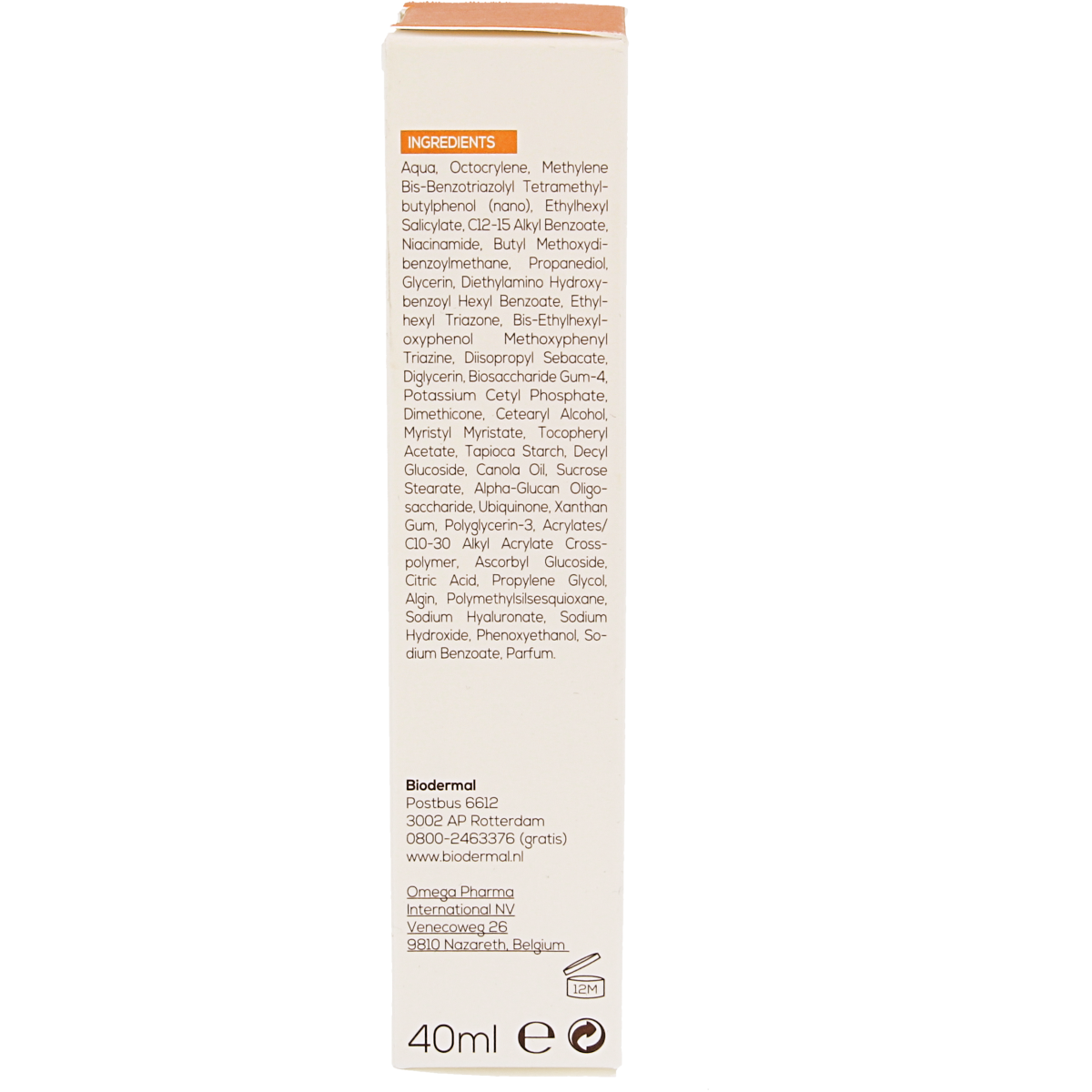 Biodermal Anti age creme gezicht SPF50+ 40.00 Milliliter