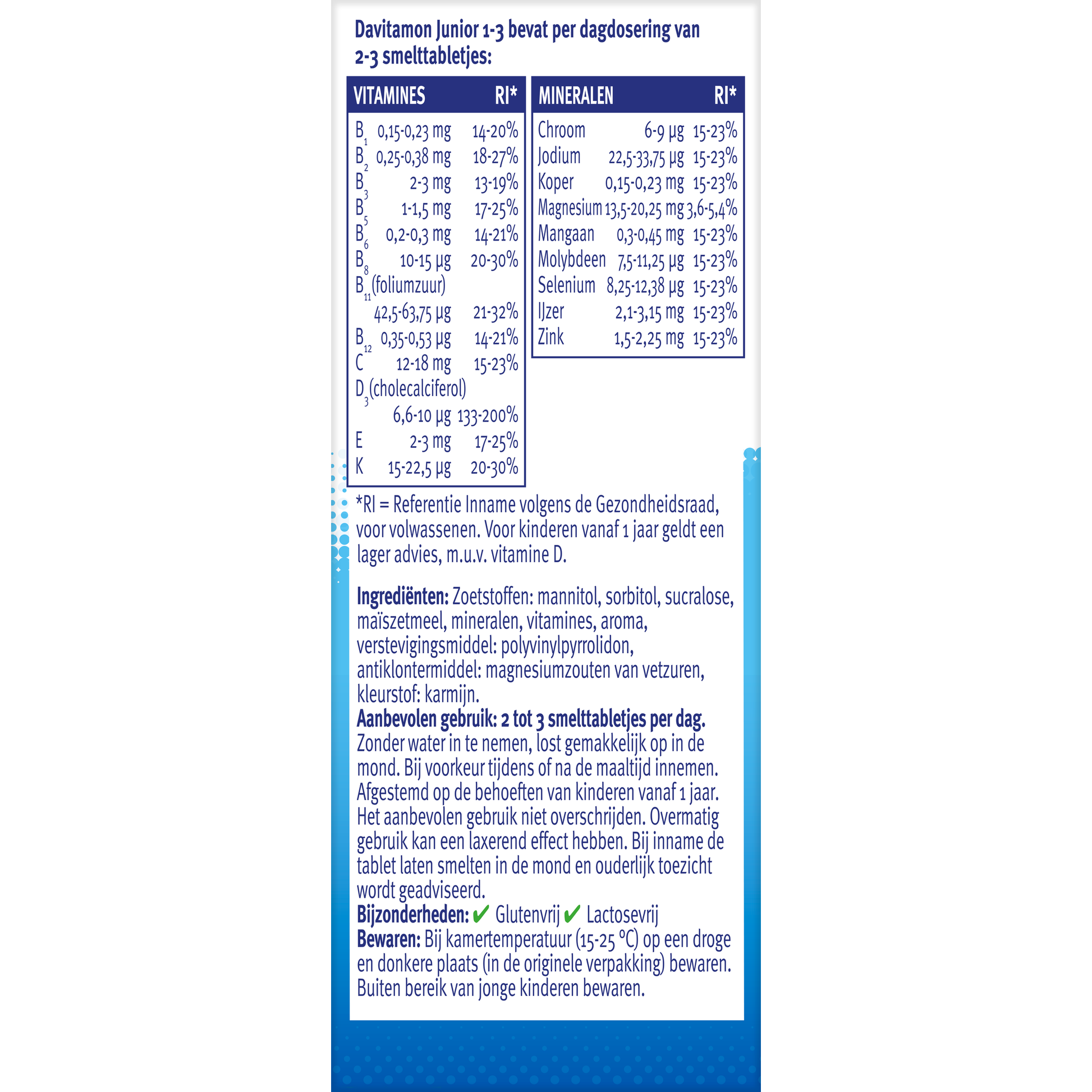 Davitamon Junior 1-3 smelttablet aardbei  150.00 Tabletten