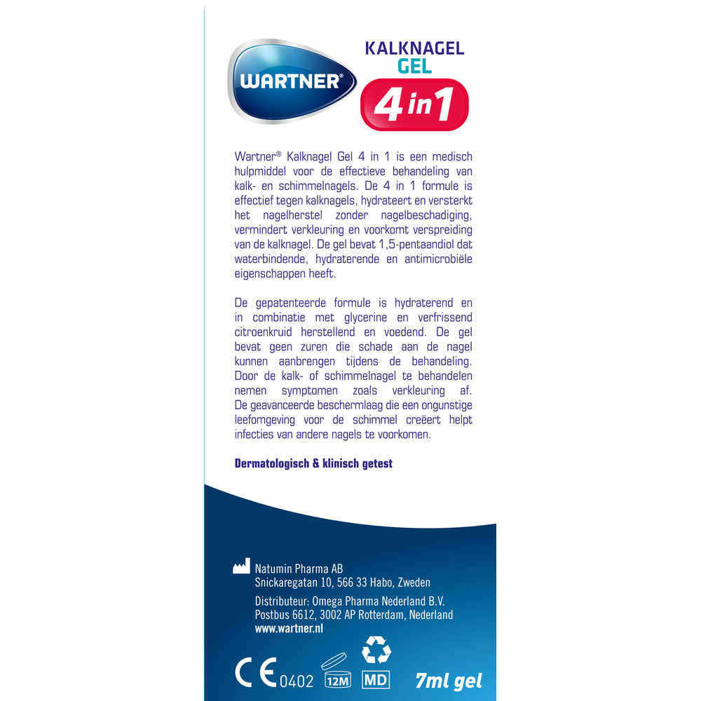 Wartner Kalknagelgel 4 in 1 7 Milliliter