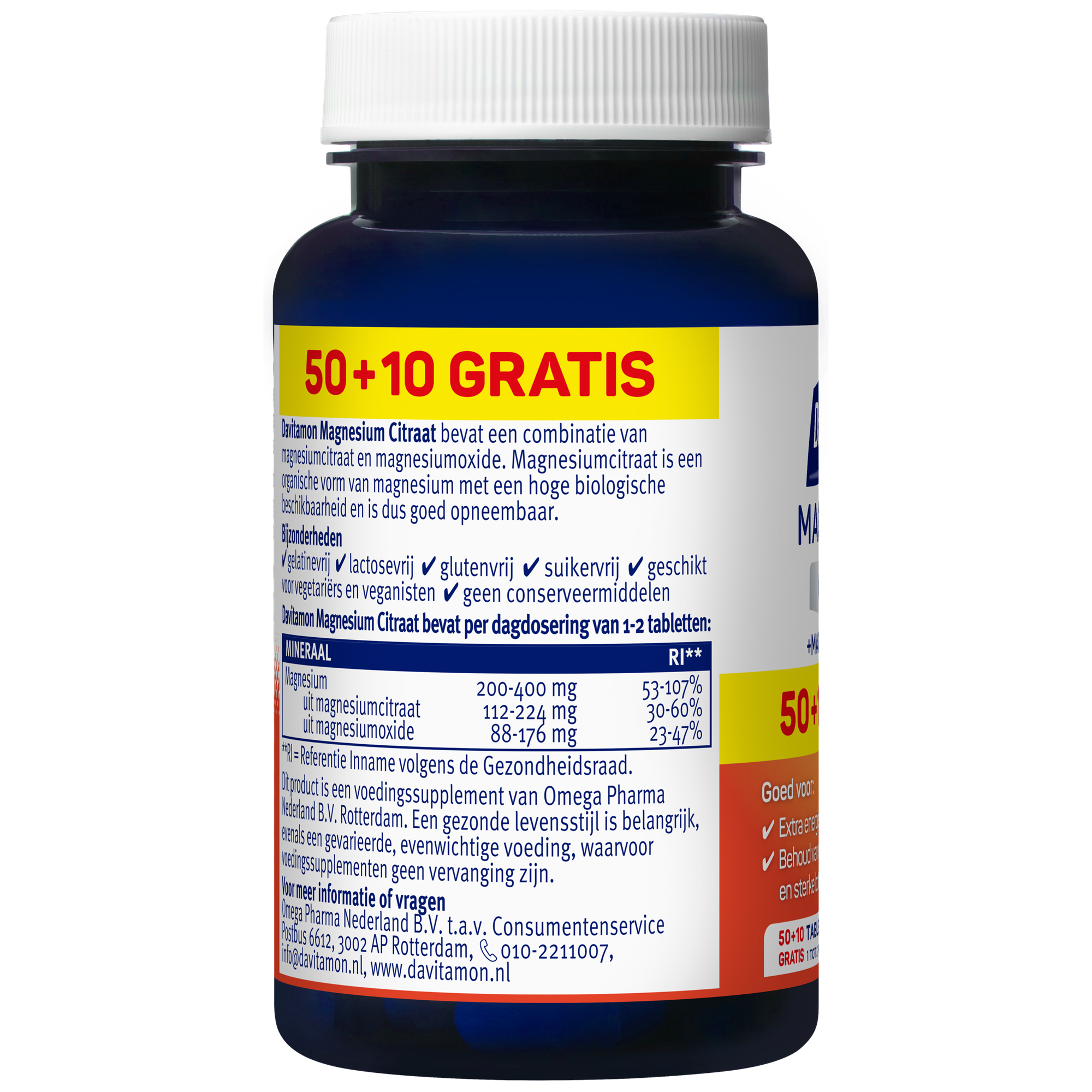 Davitamon Magnesium citraat 60.00 Tabletten
